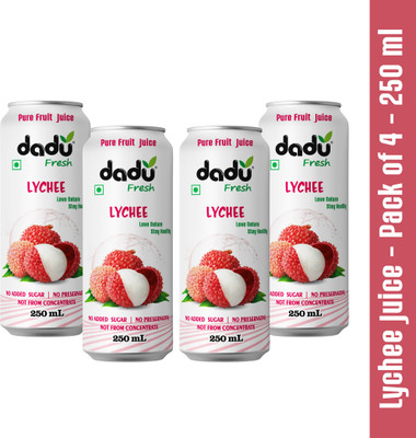 Dadu Fresh Lychee Juice - 250 ML (Pack of 4)(4 x 250 ml)