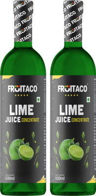 fruitaco Lemon Juice Concentrate | Equivalent to 50 Natural Lemons | Pack of 2(2 x 500 ml)