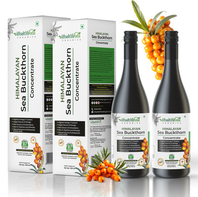 Health Veda Organics Himalayan Sea Buckthorn Pulp | Cold-Pressed | Support General Health & Wellness(2 x 500 ml)