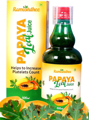 Ramoshdhee Papaya Leaf Juice Helps to Increase Platelets Counts(500 ml)