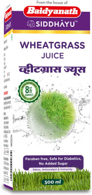 Baidyanath Wheatgrass Juice 500 ml - Detox, Antioxidant & Immunity Booster | No Added Sugar(500 ml)
