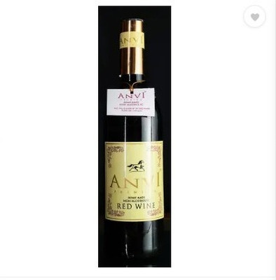 Anvi Original Homemade, Non-Alcoholic Less Sugar | Soft Red Wine Prepared With Grapes(375 ml)