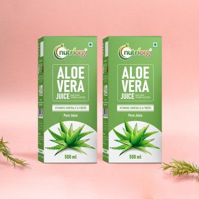 Nutriorg Aloe Vera Juice 500 ml Combo Pack(2 x 500 ml)