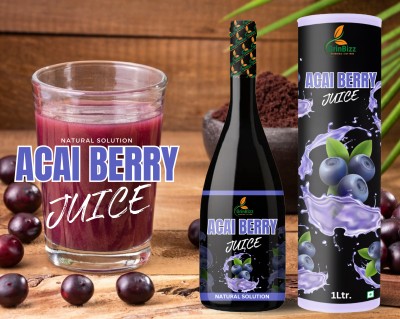 grinbizz Acai Berry Juice Liver Care/Natural Detox/Rich in Antioxidants/Digestive Care(1 L)