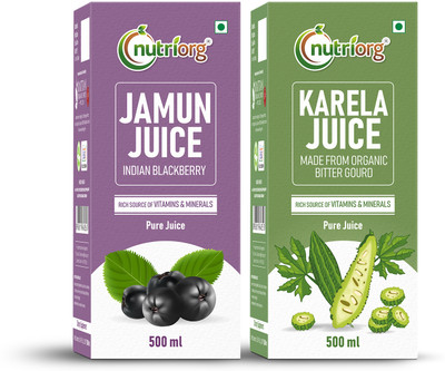 Nutriorg Karela & Jamun Juice(2 x 500 ml)