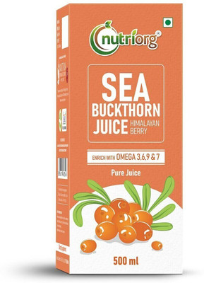 Nutriorg Sea Buckthorn Juice | Enriched with Omega 3,6, 9 and Rare Omega 7(500 ml)
