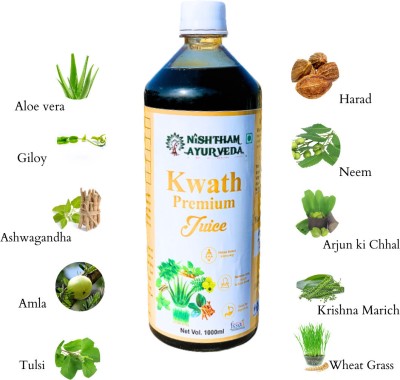 nishtham ayurveda kwath Premium juice for cold and cough | Mix of 9 Ayurvedic herbs for immunity(1000 ml)