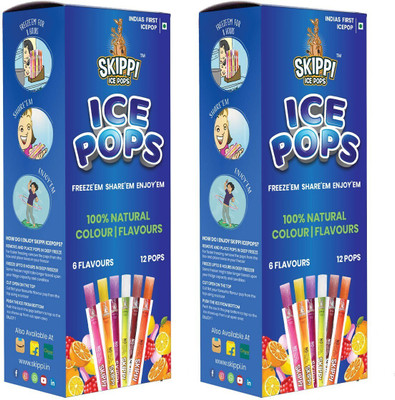 Skippi Ice Pops Box of 12 Icepops Pack of 2(12 x 140 ml)