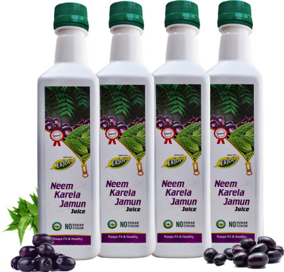 Ekjot Neem Karela Jamun Juice 500ml | Diabetic Control(4 x 500 ml)