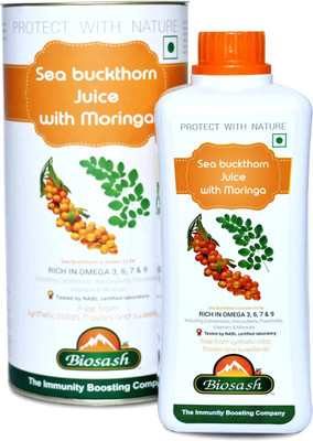 BIOSASH Sea Buckthorn Juice with Moringa – Superfood Boost for Immunity & Energy(750 ml)
