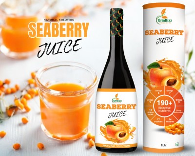 grinbizz Seaberry Juice Supports Healthy Heart/Boosts Immune System/Promotes Skin Health(1 L)