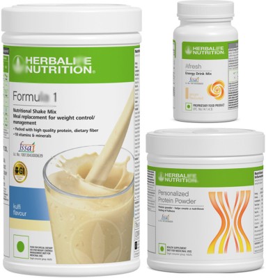 Herbalife Nutrition Formula 1 shake mix Kulfi 500g protein powder 200g and afresh Ginger 50g(3 x 250 ml)