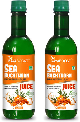 KAYABOOST Sea Buckthorn Juice | Himalayan Berry | Immunity Booster Supplement - Pack OF 2(2 x 500 ml)
