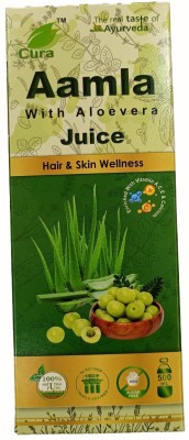 Cura AMAL ALOE VERA JUICE I Cold Pressed Juice for Skin & Hair Health(500 ml)