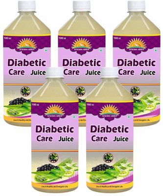 Sunchan Group Diabetic Care Juice 5000 ML Mix Herbal Jamun Neem Karela Amla Fruit Juice 5 Ltr(5 x 1000 ml)