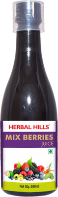 Herbal Hills Mix Berries Juice 500ml Pack of 2 for Immunity, Digestion & Skin Health(2 x 500 ml)