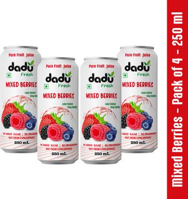 Dadu Fresh Mixed Berries Juice - 250 ML (Pack of 4)(4 x 250 ml)