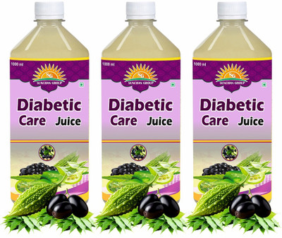 Sunchan Group Diabetic Care Juice 3 Ltr Mix Herbal Jamun Neem Karela Amla Fruit Juice 3000 ML(3 x 1000 ml)
