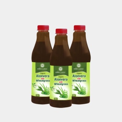 the organic shoppee Organic Aloevera Wheatgrass Juice (1.5L)(3 x 0.5 L)