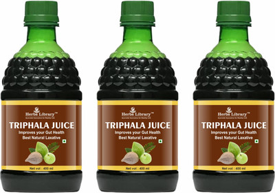 Herbs Library Triphala Juice All in 1 Relieves Constipation & Improves Digestion (3x400ml)(3 x 400 ml)