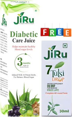 JiRu Diabetic Care Juice | Clinically Proven Diabetes Care | (Free Tulsi Drop)(1000 ml)