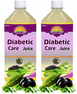 Sunchan Group Diabetic Care Juice 2 Ltr Mix Herbal Jamun Neem Karela Amla Fruit Juice 2000 ML(2 x 1000 ml)