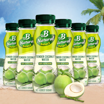 B Natural Select Tender Coconut Water, No Added Sugar (Pack of 6)(6 x 0.2 L)