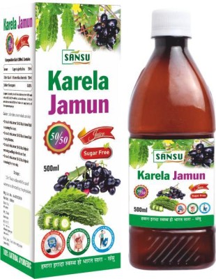 SANSU HEALTH CARE Pure karela jamun 50-50 juice helps maintain healthy sugar level(2 x 500 ml)