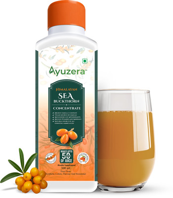 Ayuzera Sea Buckthorn Concentrate Juice Super Antioxidant Multivitamin with Omega 3,7 |(2 x 300 ml)