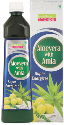 Herbal Trends Aloe Vera with Amla Juice- Pure & Natural Ras- Natural Source of Vitamin C(12 x 750 ml)