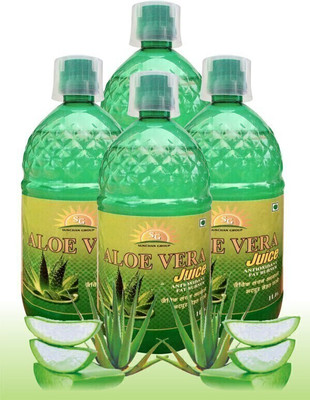 Sunchan Group Aloevera Juice Pure Oraganic Herbal 1000 X 4 ML(4 x 1000 ml)