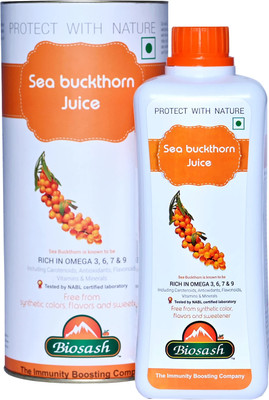BIOSASH Sea Buckthorn Juice Herbal Immunity Booster Enriched With Omega 3,6,9 & 7(250 ml)
