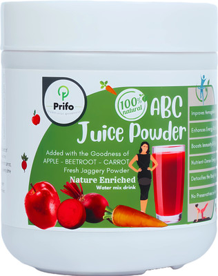 Prifo ABC Juice Powder Apple Beetroot Carrot - No White Sugar 350g Jar(350 ml)