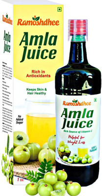 Ramoshdhee Organic Amla Juice - Rich Source of Vitamin C and Natural Immunity Booster - 1L(1000 ml)