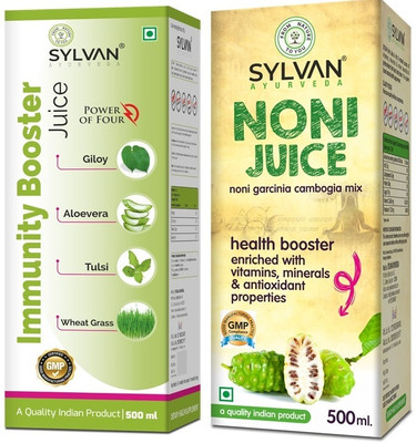 SYLVAN AYURVEDA SYLVAN NONI & IMMUNITY BOOSTER JUICE HEALTH COMBO 500ML X 2 PCS(2 x 500 ml)