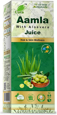 Cura Aamla Aloevera Juice II Cold Pressed Juice for Skin & Hair Health(2 x 500 ml)