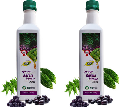 Ekjot Neem Karela Jamun Juice (Pack of 2) | Sugar control(2 x 500 ml)