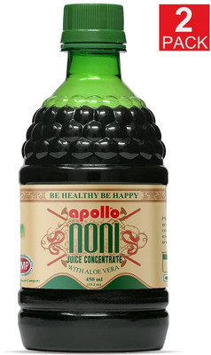Apollo Noni Noni Juice Concentrate: Sugar-free Noni Drink | Immunity booster| Aids digestion(2 x 450 ml)