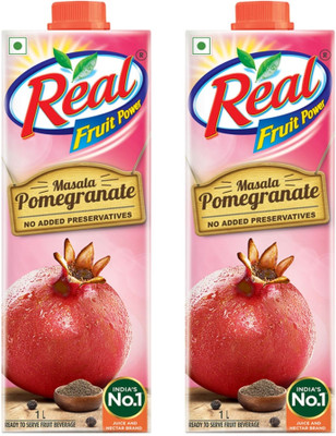 Real Fruit Power Masala Pomegranate (Anar) Juice | No Added Preservatives(2 x 1 L)