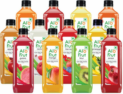 ALOFRUT Combo Pack� Aloevera Chunks & Juice 300mL | Ready to Serve Fruit Drink(24 x 300 ml)