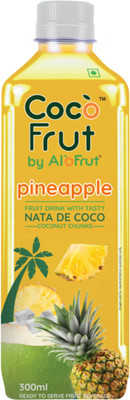 Coco Frut Pineapple Fruit Drink with Nata De Coco (Coconut Chunks) | Sip N Chew Delight(24 x 300 ml)