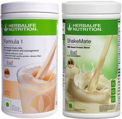 HERBALIFE Nutrition Pack New ShakeMate with Formula 1 Vanilla flavor (1000 gm)(2 x 0.5 ml)