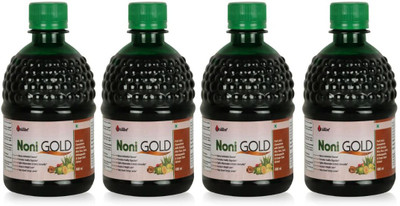 Unifibe Noni Gold Juice Natural Detox with Garcinia, Ashwagandha & Grape Seed Extract(4 x 400 ml)