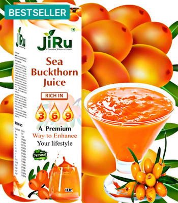 JiRu Sea Buckthorn Pulp Juice | Omega 3, 6, 7, and 9, and Super Antioxidants(1 L)