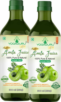 YOGAGURU MANTR Amla Juice - No Added Sugar, (500m L)(2 x 250 ml)