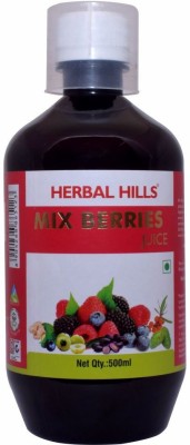 Herbal Hills Mix Berries Juice 500ml Pack of 2 for Immunity, Digestion & Skin Health(2 x 500 ml)