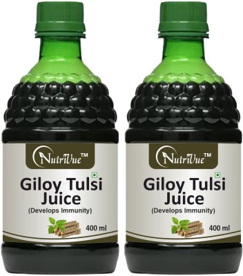 Nutrivue Giloy Tulsi Juice for Boosts Immunity & Digestion (400ml) Pack of 2(2 x 400 ml)