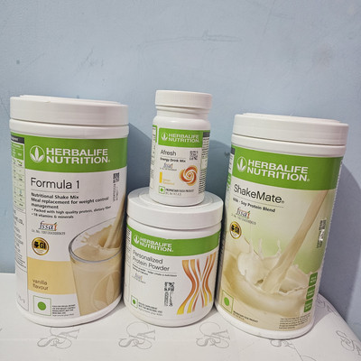 HERBALIFE HERBALIFFE NUTRITION VANILLA SHAKE,PPP200,SHAKEMATE ,AFRESH LEMON JUICE MIX(4 x 0.31 ml)