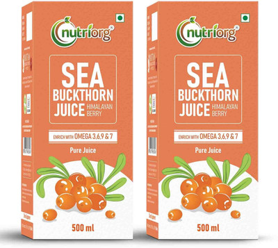 Nutriorg Sea buckthorn Juice Enriched with Omega 3,6, 9 and Rare Omega 7(2 x 500 ml)