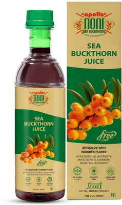 Apollo Noni Sea Buckthorn Juice | Sugar-Free Immunity Booster with Omega & Antioxidants(500 ml)